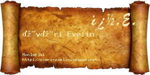 Óvári Evelin névjegykártya