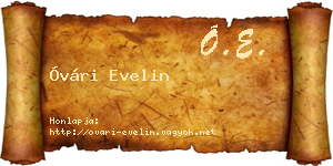 Óvári Evelin névjegykártya